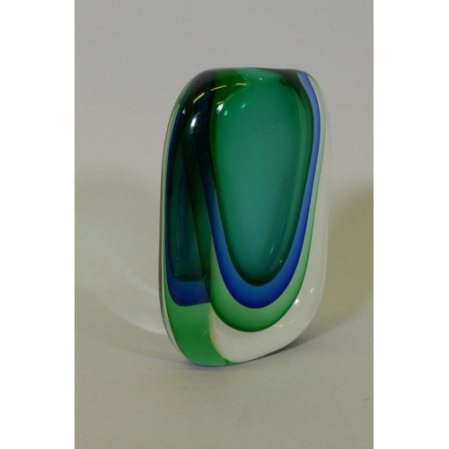 2 - A large Murano glass vase by Silvio Boll, 24cm high