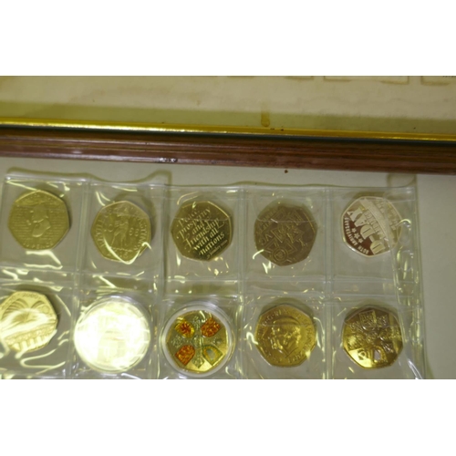 268 - Collectors 50 pence coins, Star Wars limited edition coin set, 24 £1 coins, Golden Jubilee spo... 