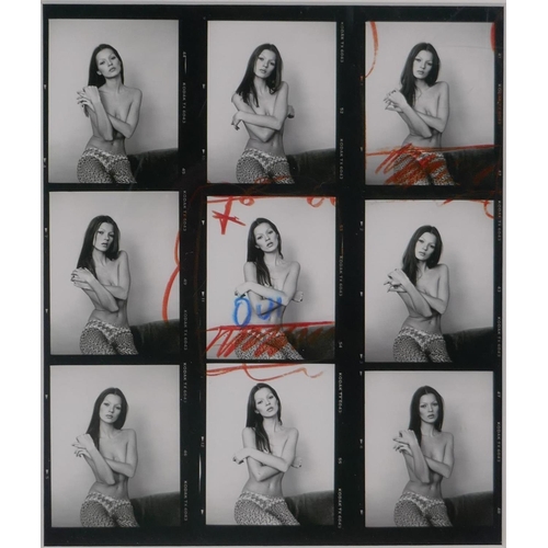 28 - Michel Haddi, (French, b.1956), Intermezzo, a fashion photographic contact sheet print depicting Kat... 