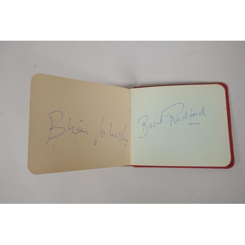 3 - Autograph book, 1950s containing cricketers, England, 1952, 4th Test against India, Trueman, Sheppar... 