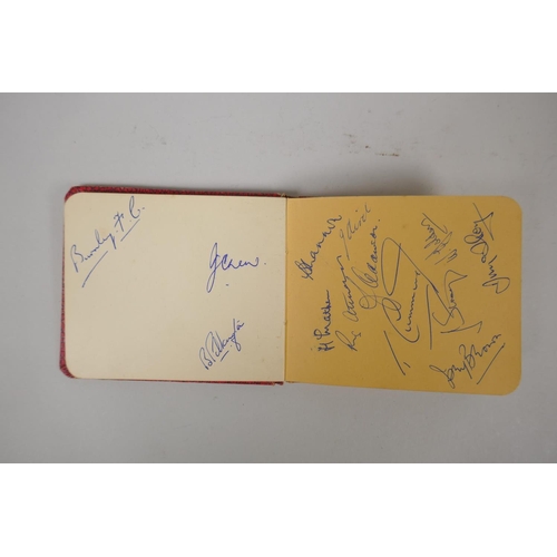 3 - Autograph book, 1950s containing cricketers, England, 1952, 4th Test against India, Trueman, Sheppar... 