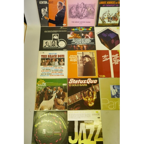 34 - A quantity of vintage and older jazz, rock, pop and classical shellac 78s, vinyl LPs and 7