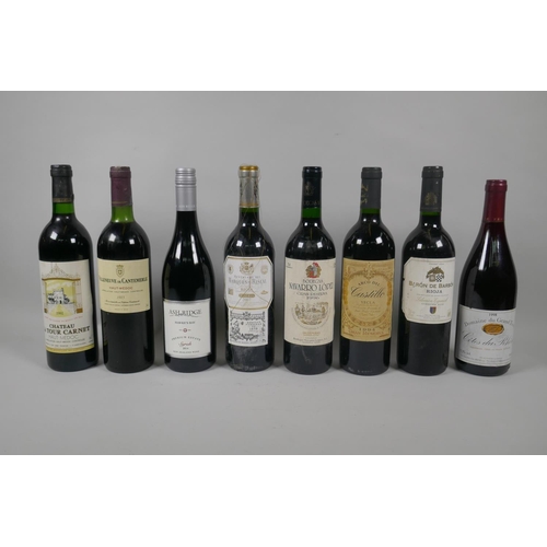 56 - Eight bottles of red wine to include a bottle of Marques de Riscal Rioja Reserva 2007, a bottle of E... 