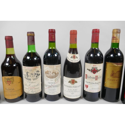 62 - Eight bottles of red wine to include Bouchard Pere & Fils - Volnay 1986; Chateau Rozier - Saint ... 