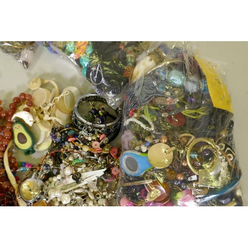 656 - A large quantity of modern costume jewellery