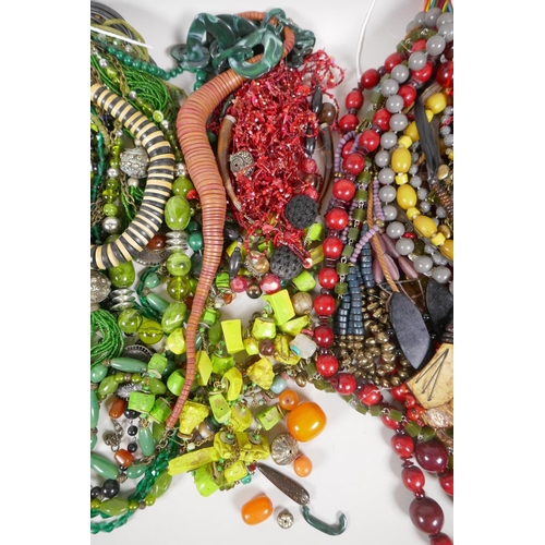 659 - A large quantity of good quality costume jewellery to include necklaces, pendants, bangles etc, 10kg