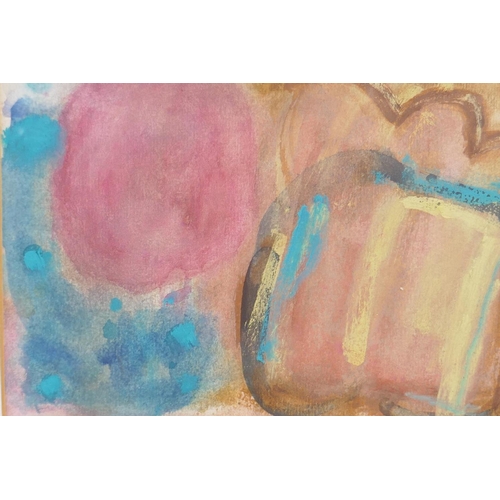 816 - Deborah Tarr, (British, b.1966), two still life abstracts, unsigned, watercolours, 18 x 12cm