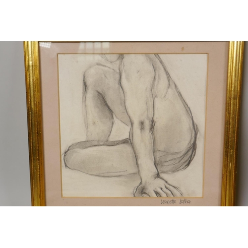 829 - A collection of still life nude studies and miniature character studies in pencil and wash, largest ... 