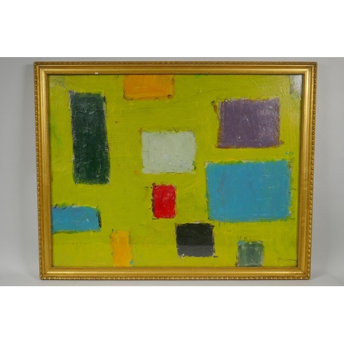 851 - Abstract, impasto oil on board, 66 x 51cm