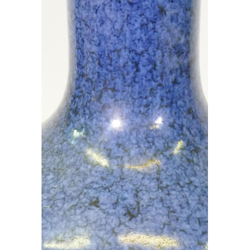 93 - Chinese speckled blue glazed vase, 38cm high