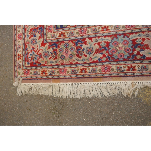 1025 - An English yellow ground hand knotted pile, country house carpet, probably Axminster, first half C20... 