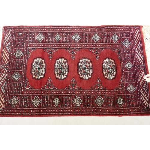 1050 - Laura Ashley cotton/wool runner, 228 x 67cm, a Bokhara rug and blue wool rug