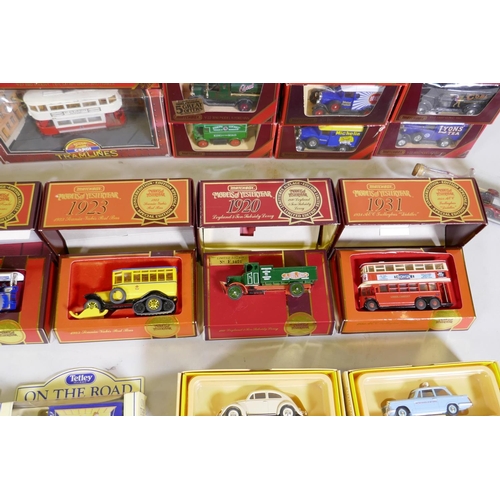 108 - A large quantity of Matchbox Models of Yesteryear, Lledo Vanguards, Corgi, Matchbox Originals, and a... 