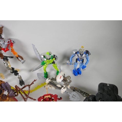 110 - A collection of Hasbro Transformers Beast Wars Biocombat action figures, with instructions, and a co... 