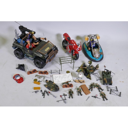 111 - A collection of 90s Action Man toys, vehicles and equipment, and a quantity of Elite Force Action fi... 