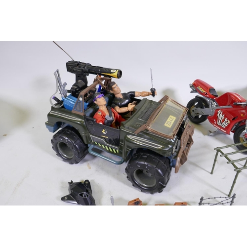 111 - A collection of 90s Action Man toys, vehicles and equipment, and a quantity of Elite Force Action fi... 