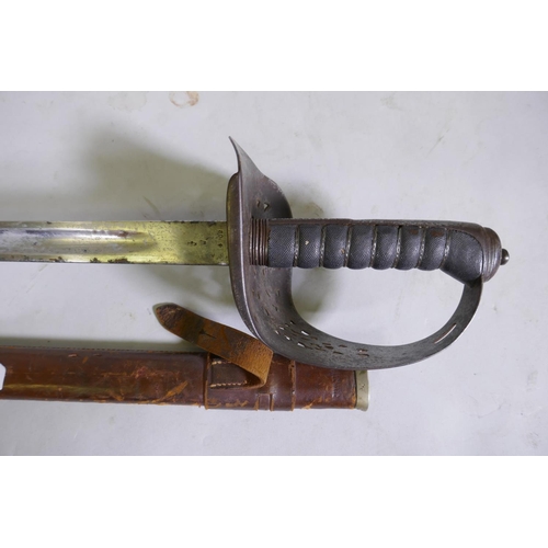 192 - Victorian British Army officer's sword, 1897 pattern, the blade stamped Wilkinson London, W49, 4 02 ... 