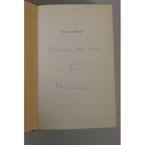 286 - Four signed First Edition hardback books of political interest, to include Denis Healey, The Time of... 