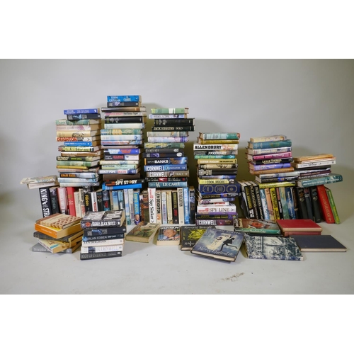 33 - A quantity of contemporary books, novels etc, hardback and paperback, including first editions, vari... 