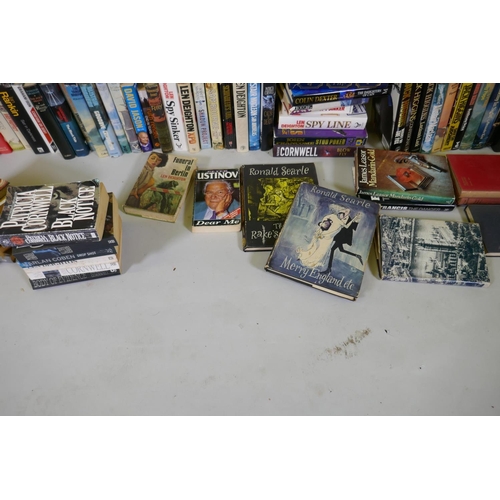 33 - A quantity of contemporary books, novels etc, hardback and paperback, including first editions, vari... 