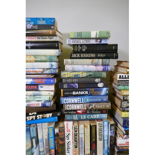 33 - A quantity of contemporary books, novels etc, hardback and paperback, including first editions, vari... 