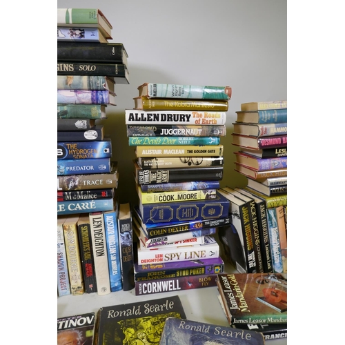 33 - A quantity of contemporary books, novels etc, hardback and paperback, including first editions, vari... 