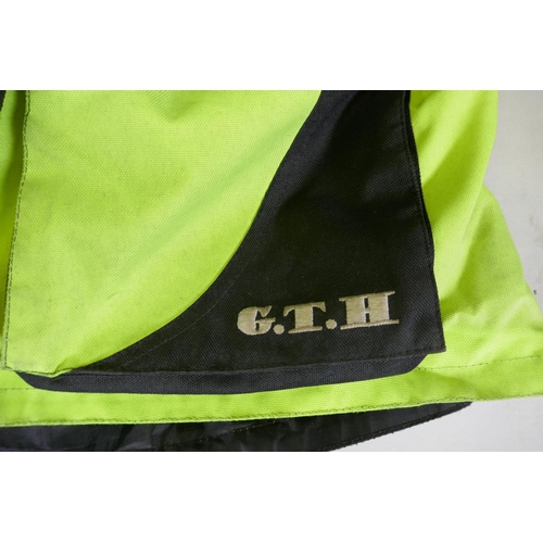 38 - Motorcycle gear: GTH, Classic GT2 armoured textile jacket with detachable inner liner, XL; Targa arm... 