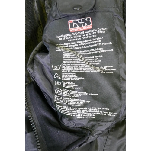 39 - Motorcycle gear: Hein Gericke, HiDry armoured textile motorcycle jacket, XXL; another similar, IXS a... 