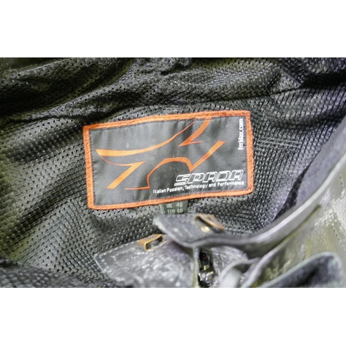 40 - Motorcycle gear: Spada compass armoured textile motorcycle jacket with liner, XXL, overtrousers, XXL... 