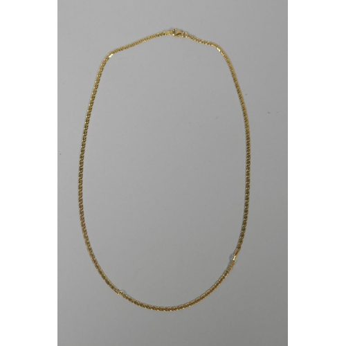 605 - An 18ct gold chain, 8g