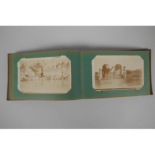 81 - An album of turn of the century Anglo Indian photographs of the Raj, 14 x 9cm, (68 images)