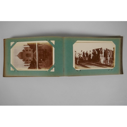 81 - An album of turn of the century Anglo Indian photographs of the Raj, 14 x 9cm, (68 images)