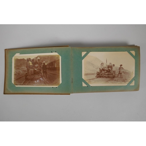 81 - An album of turn of the century Anglo Indian photographs of the Raj, 14 x 9cm, (68 images)