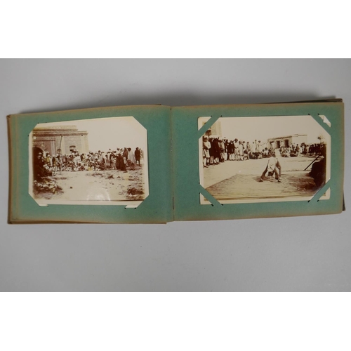 81 - An album of turn of the century Anglo Indian photographs of the Raj, 14 x 9cm, (68 images)