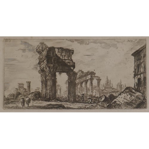 812 - After Giovani Battista Piranesi, Temple of Jupiter Tonans, with blind stamp, La Regia Calcografia di... 