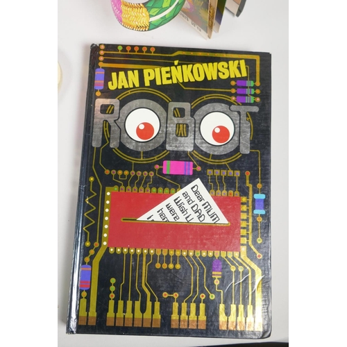 103 - A collection of Jan Pienkowsi pop-up books including Little Monsters, Robot, ABC Dinosaurs, Haunted ... 