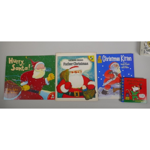 104 - A collection of vintage children's Christmas pop-up books and picture books including The Night Befo... 