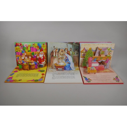 104 - A collection of vintage children's Christmas pop-up books and picture books including The Night Befo... 