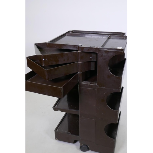 1074 - A Joe Columbo for Bieffplast Boby trolley, AF, 42 x 43 x 74cm