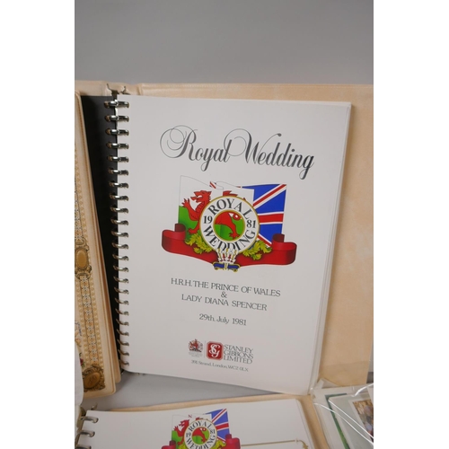 113 - Four Stanley Gibbons 'The Royal Wedding, H.R.H. Prince Charles and Lady Diana Spencer' stamp albums,... 