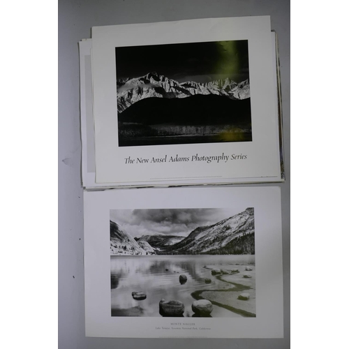 126 - A quantity of black and white photographic prints, six landscapes and movie stars, Ansel Adams, Jame... 