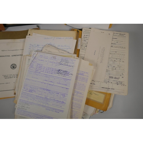 127 - A quantity of US Naval Aviation Service records, exam papers and other associated ephemera