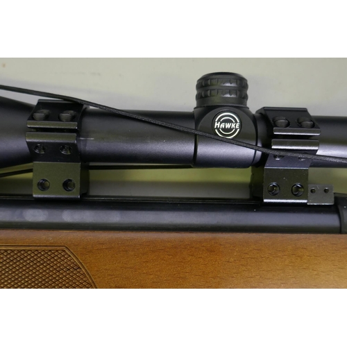 148 - BSA Meteor .22 break barrel air rifle, No. WE-784440-13, fitted with a Hawke scope, fine condition w... 