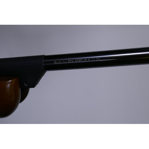 148 - BSA Meteor .22 break barrel air rifle, No. WE-784440-13, fitted with a Hawke scope, fine condition w... 