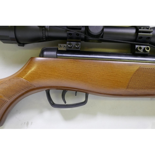 148 - BSA Meteor .22 break barrel air rifle, No. WE-784440-13, fitted with a Hawke scope, fine condition w... 