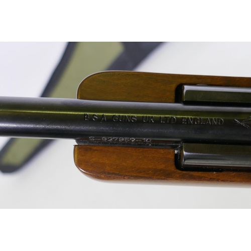 149 - BSA Lightning .22 calibre break barrel air rifle, No S-827859-10, fitted with silencer and BSA Essen... 