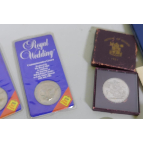 150 - Collection of Elizabeth II coins, commemorative coins, Decimal Day coins in wallets, etc