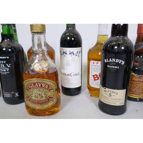 53 - Quantity of Spirits, ports and wines, Taylor's LBV port 1994, Borges 5 Star brandy, Bols, Madeira, G... 