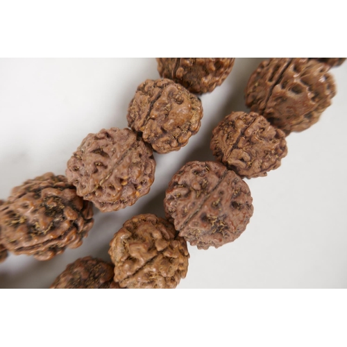 644 - A string of Rudraksha mala beads, 170cm long