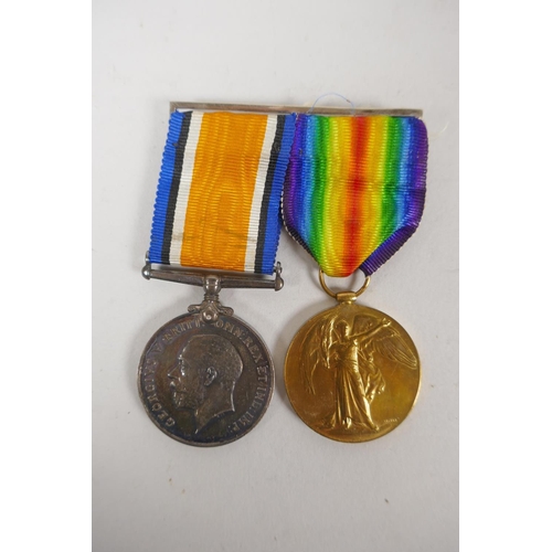 70 - A WWI Victory and War Medal awarded to Gunner E.M. Bennett of the Royal Field Artillery, 2182; a 193... 